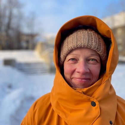 Irina Varlamova in winter